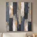 Minimalist Neutral Abstract Canvas — abstract canvas art, earth tone decor, canvas wall art shown on a wall in a styled interior, view C8 (neutral abstract) | B