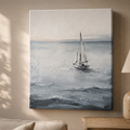 Sailboat in Sea Mist Nautical Wall Art, Bedroom Decor, Gift