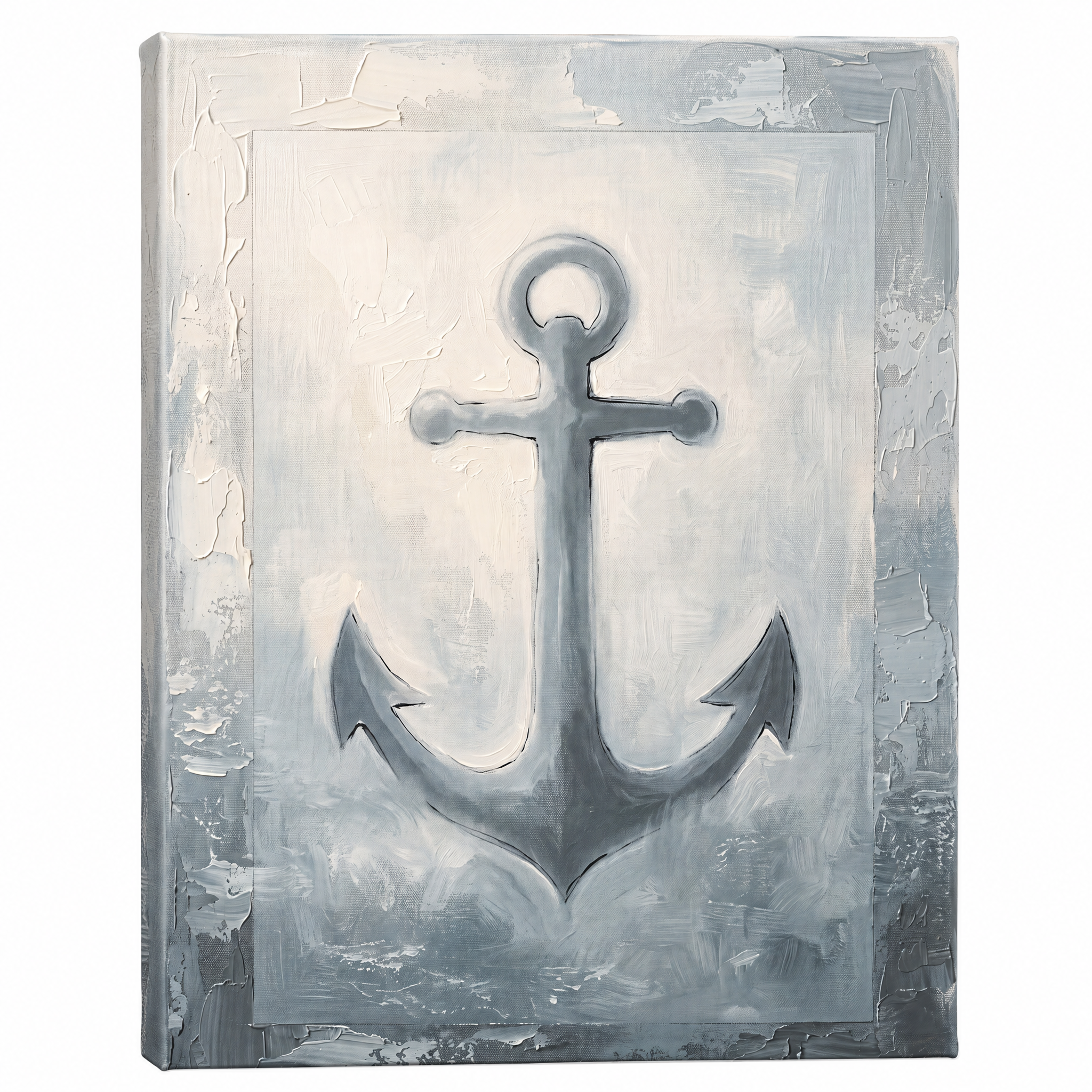 Anchor in Sea Fog Nautical Wall Art, Bathroom Decor, Gift