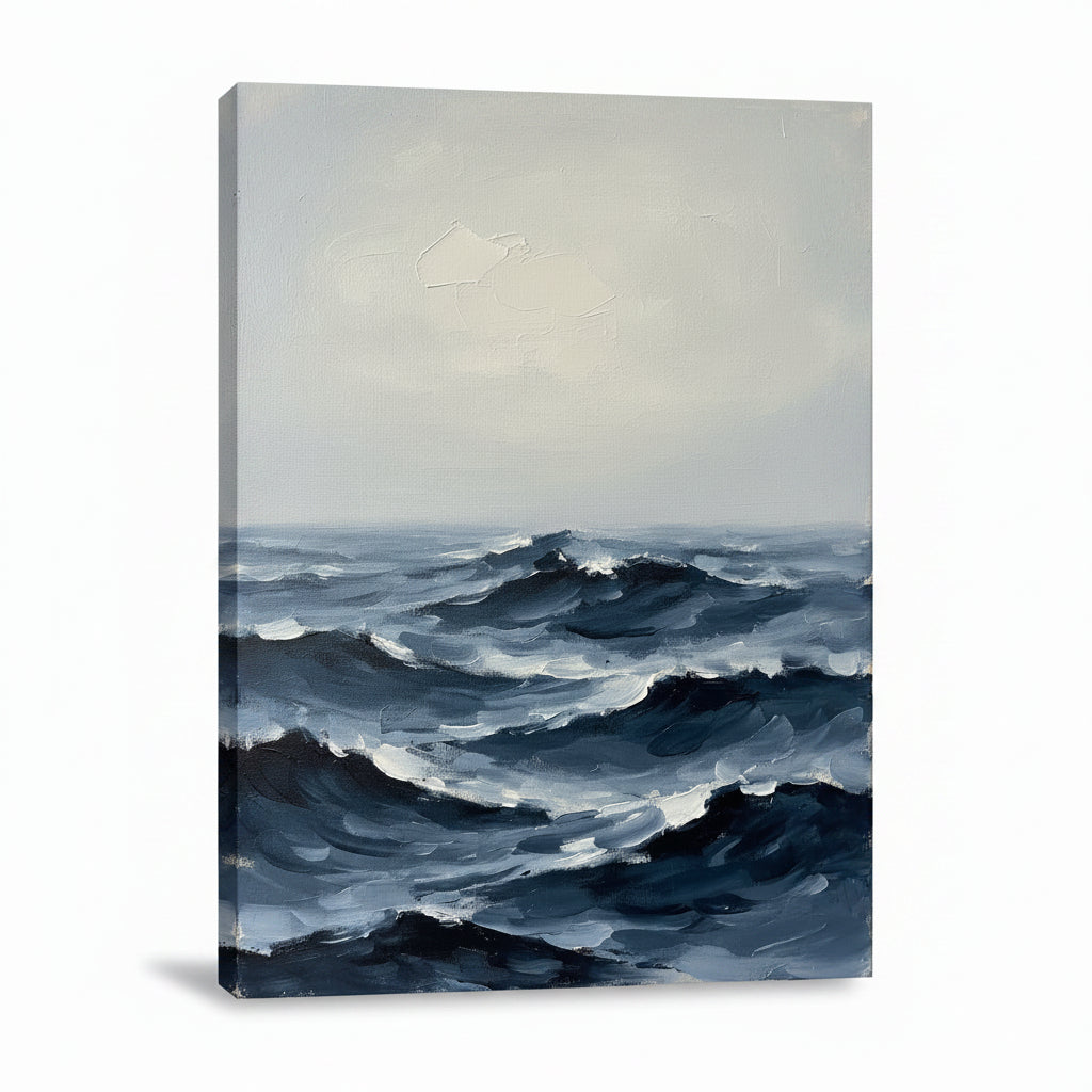 Dark Swell under Fog coastal wall art for bedroom - BloomWorld wall art print