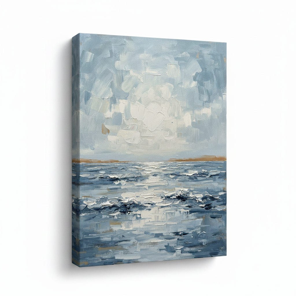 Sea Sky Horizon Coastal Wall Art, Bathroom Decor, Gift