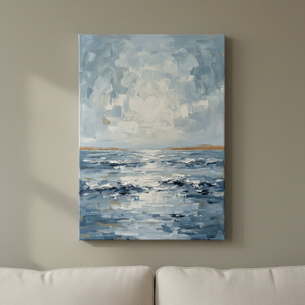 Sea Sky Horizon coastal wall art for bathroom - BloomWorld wall art print