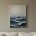 Dark Swell in Fog Large Seascape Canvas, Bedroom Decor, Gift