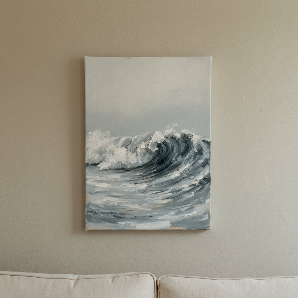 Slow Wave Crest seascape wall art for living room - BloomWorld wall art print