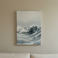 Slow Wave Crest Seascape Wall Art, Living Room Decor, Gift