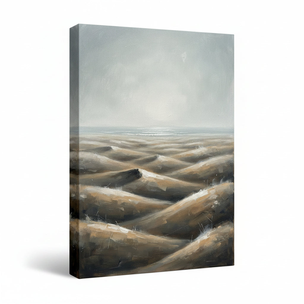 Sand Dunes in Fog beach wall art for bedroom - BloomWorld wall art print