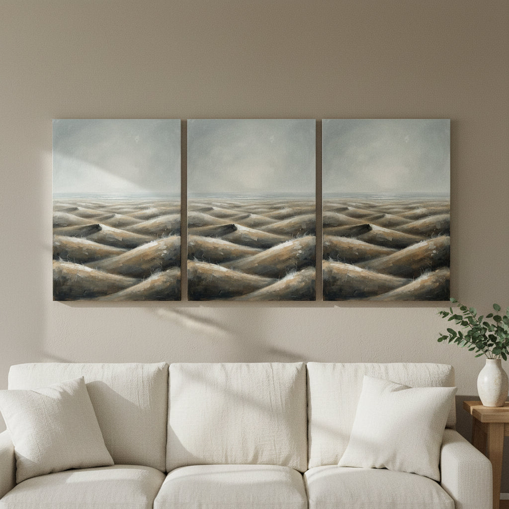 Sand Dunes in Fog beach wall art for bedroom - BloomWorld wall art print