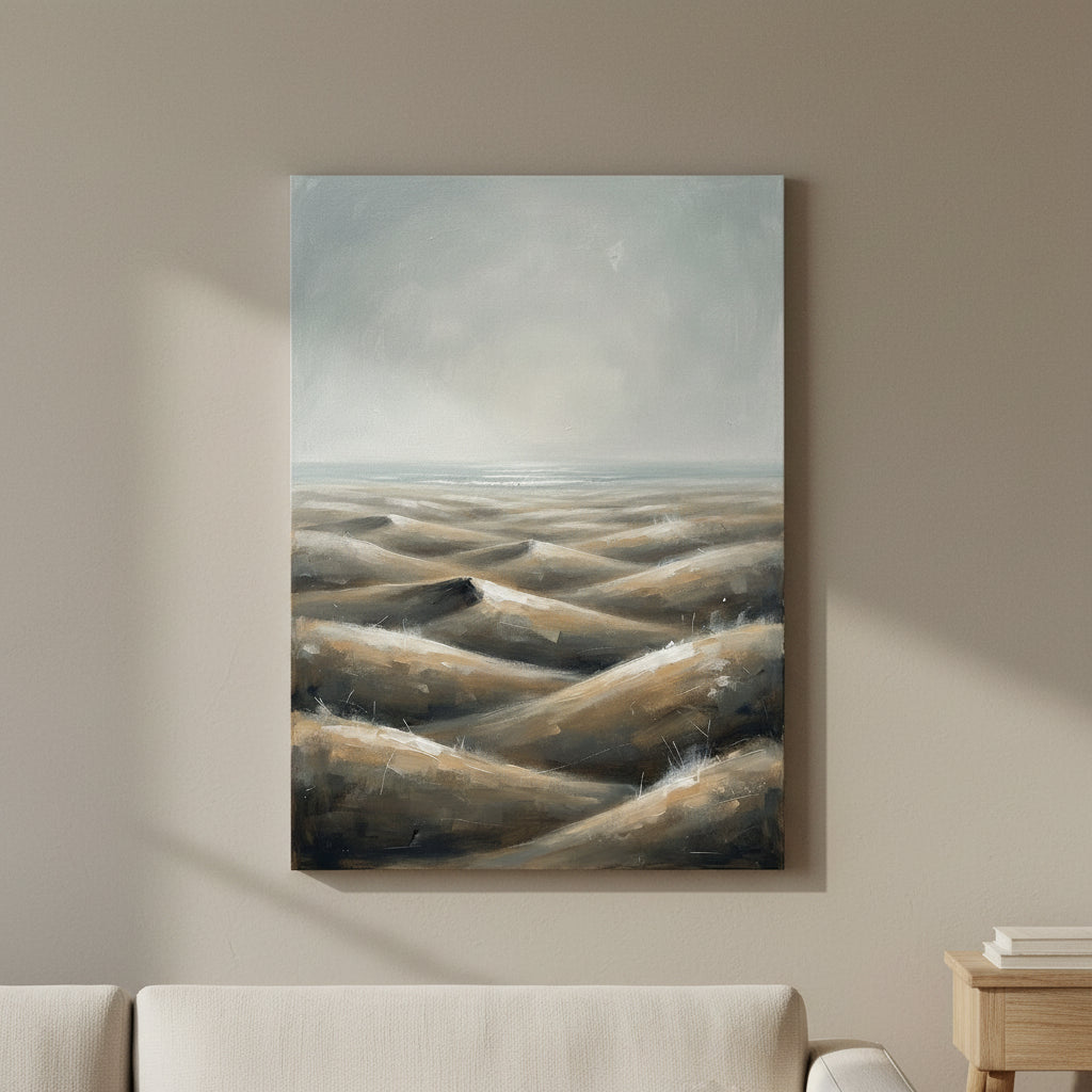 Sand Dunes in Fog beach wall art for bedroom - BloomWorld wall art print