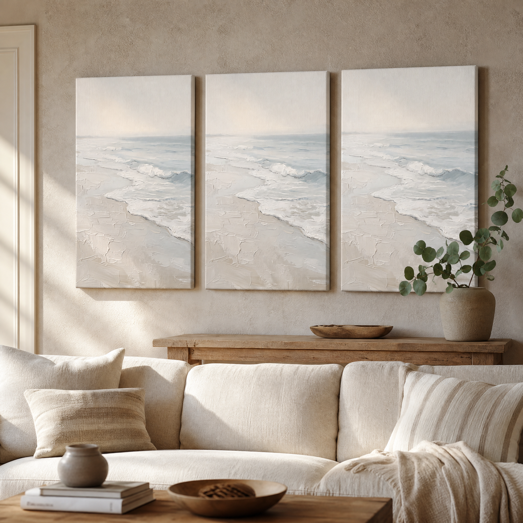 Wet Sand Foam Beach Wall Decor, Bathroom Decor, Gift