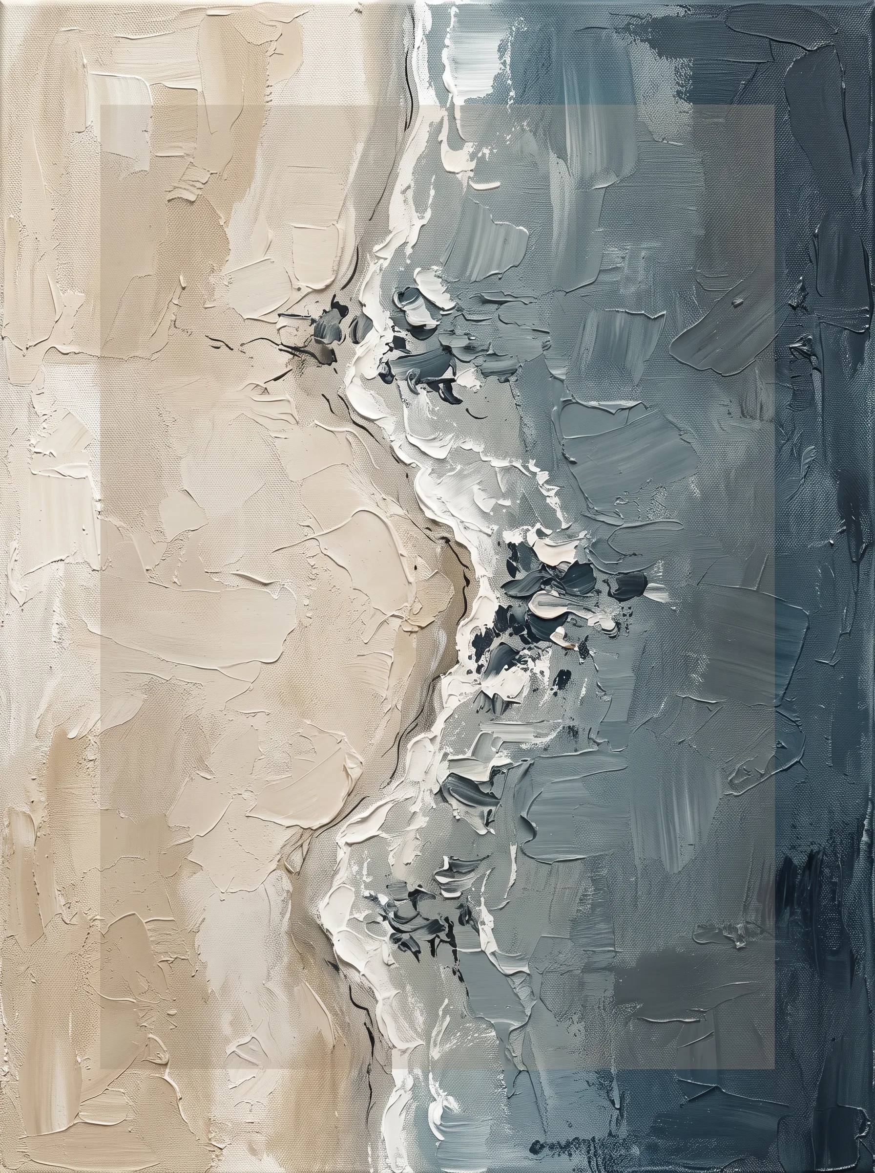 Quiet Tide Line Beach Wall Art, Bathroom Decor, Gift