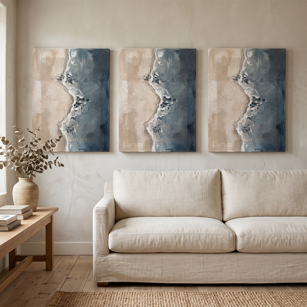 Quiet Tide Line Beach Wall Art, Bathroom Decor, Gift