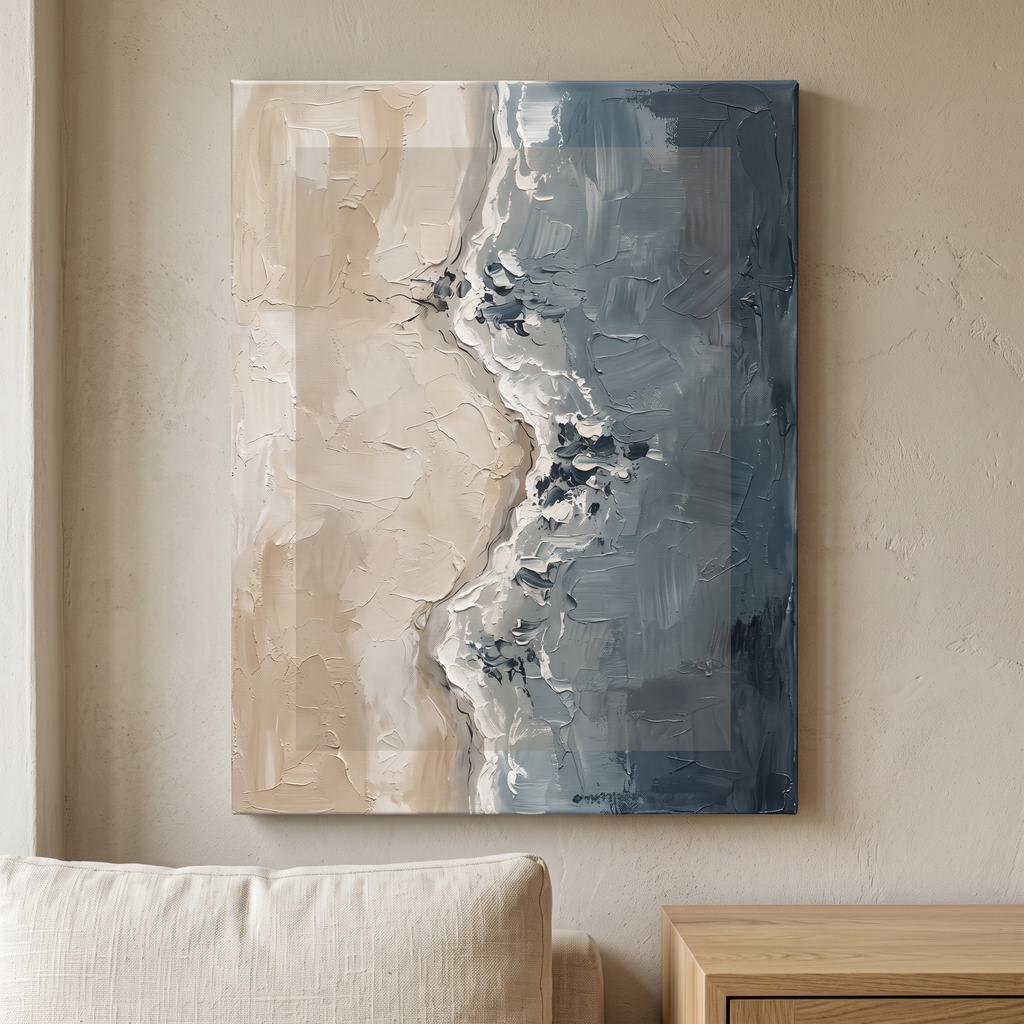 Quiet Tide Line Beach Wall Art, Bathroom Decor, Gift