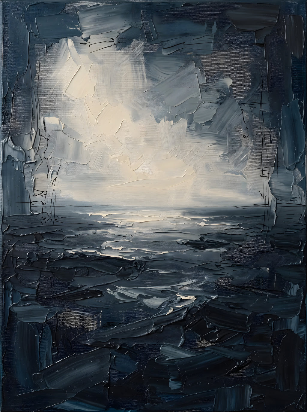 Dark Ocean Atmosphere dark ocean wall art - BloomWorld wall art print