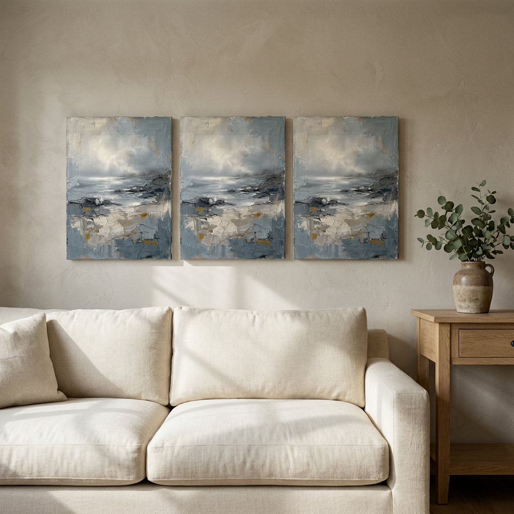 Coastal Mist Horizon coastal wall art large - BloomWorld wall art print