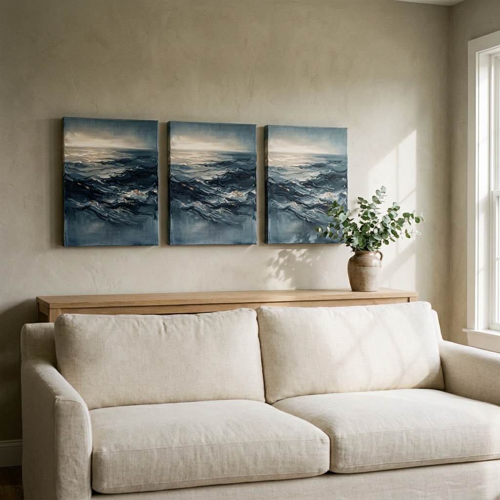Midnight Ocean Swell dark ocean wall art - BloomWorld wall art print