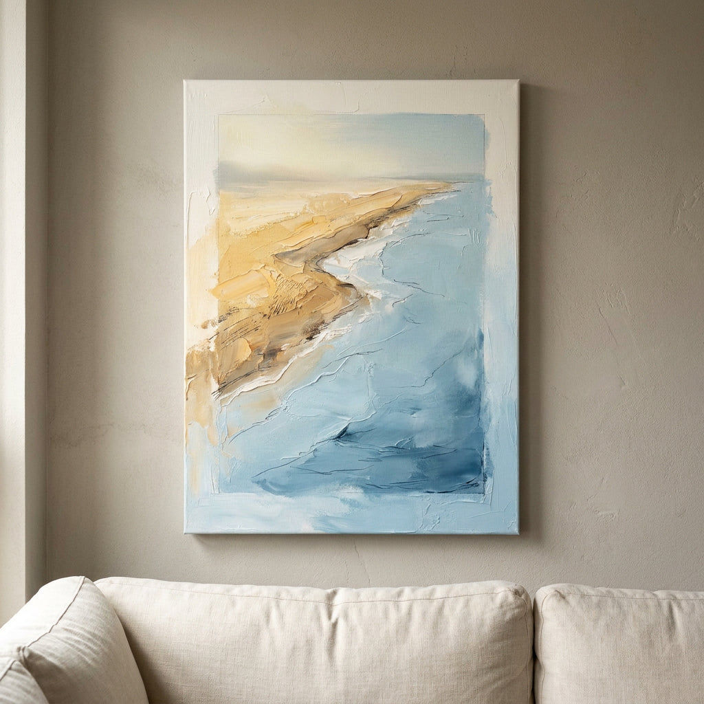 Sunlit Shoreline beach coastal wall art - BloomWorld wall art print