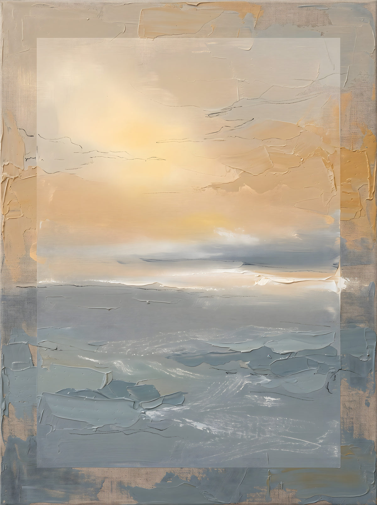 Coastal Dusk Glow Canvas — canvas wall art, coastal, full artwork view, coastal seascape canvas wall art print | BloomWorld Art