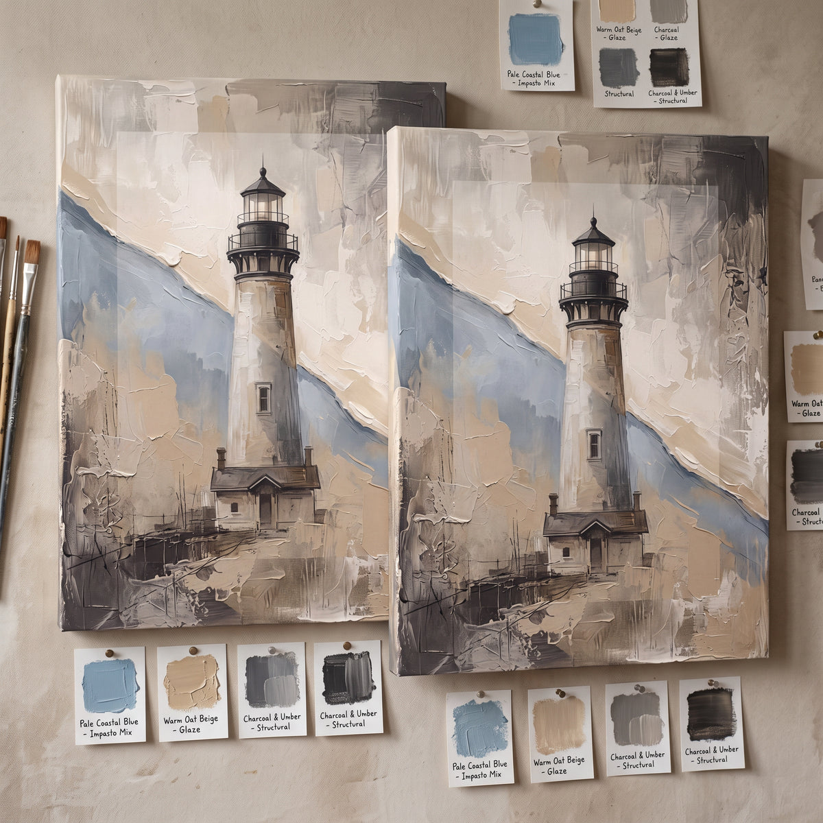 Lighthouse Beam at Dusk Canvas, Coastal Wall Art, Nautical Beach House Decor, Gift