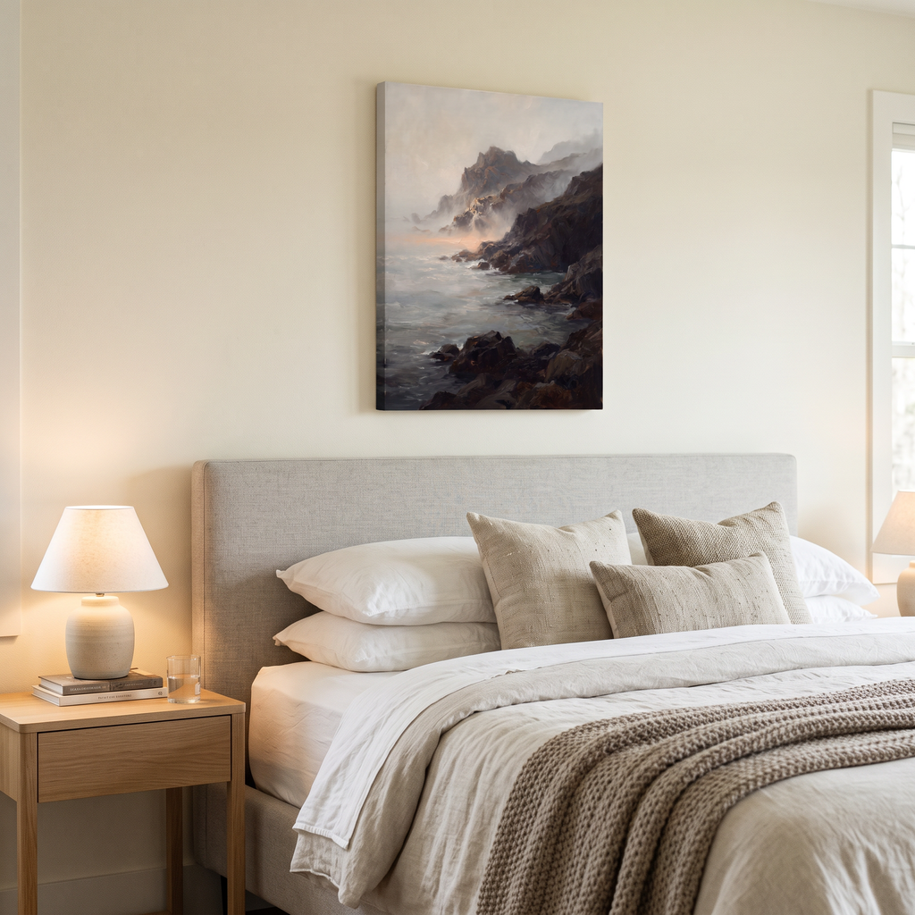 Large Coastal Wall Art For Living Room, Dramatic Seascape, Coastal Living Room Decor, Gift