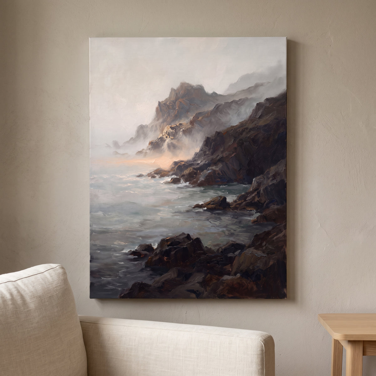 Large Coastal Wall Art For Living Room, Dramatic Seascape, Coastal Living Room Decor, Gift