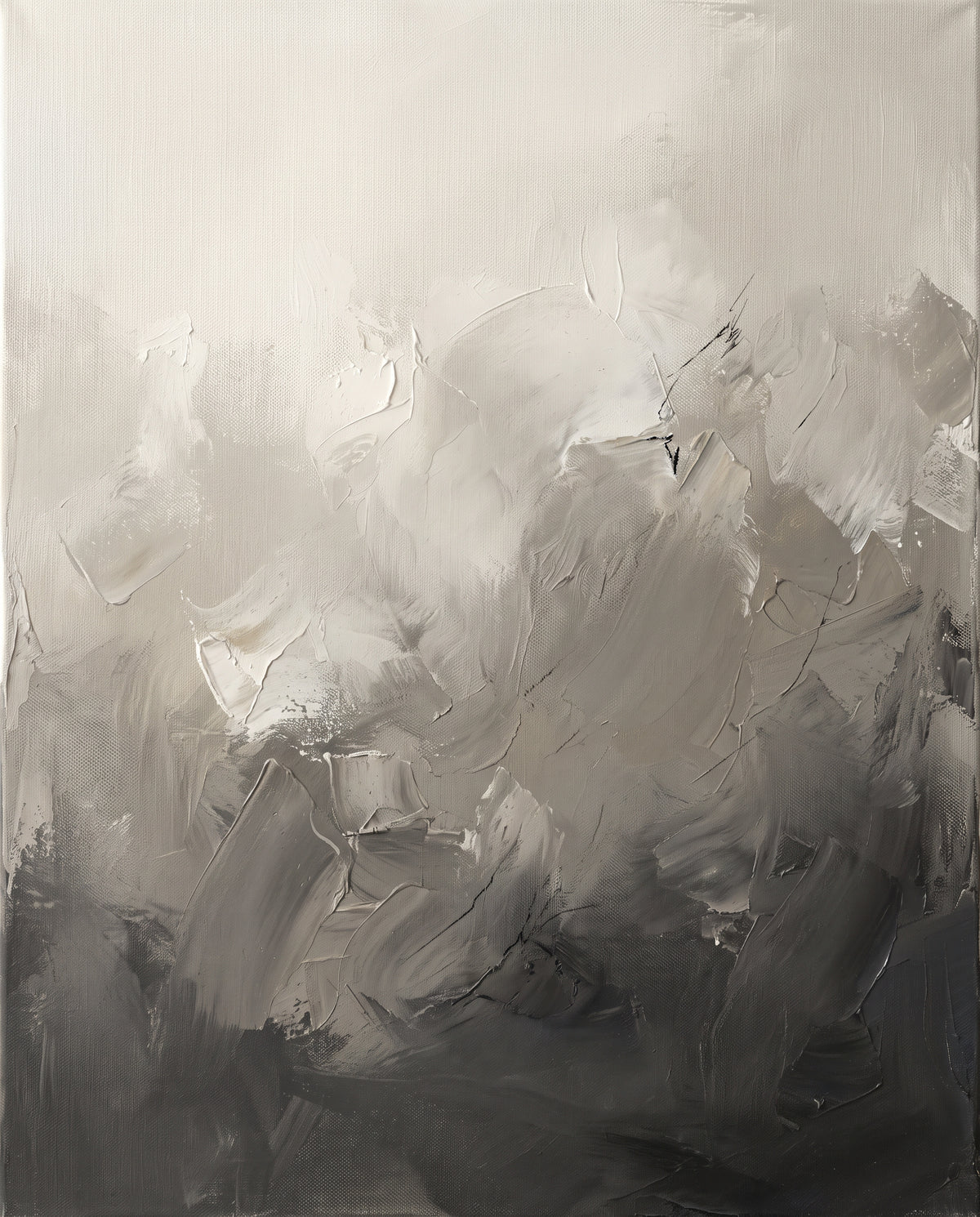 Greige Soft Gradients Abstract Canvas — abstract wall art, bedroom wall decor, alternate view 4 of the gallery-wrapped canvas canvas wall art | BloomWorld Art