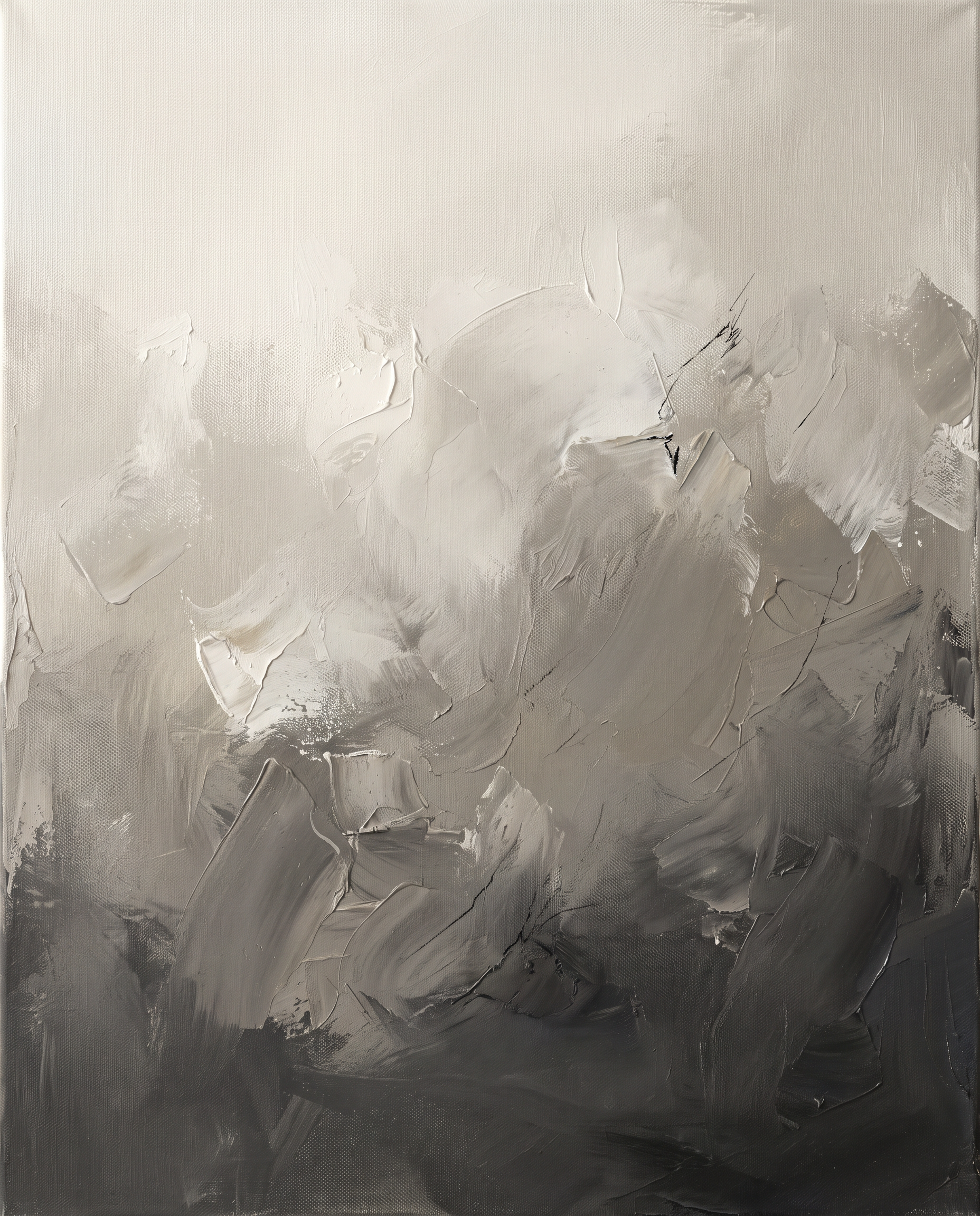 Greige Soft Gradients Abstract Canvas, Minimalist Neutral Wall Art, Serene Home Decor, Gift