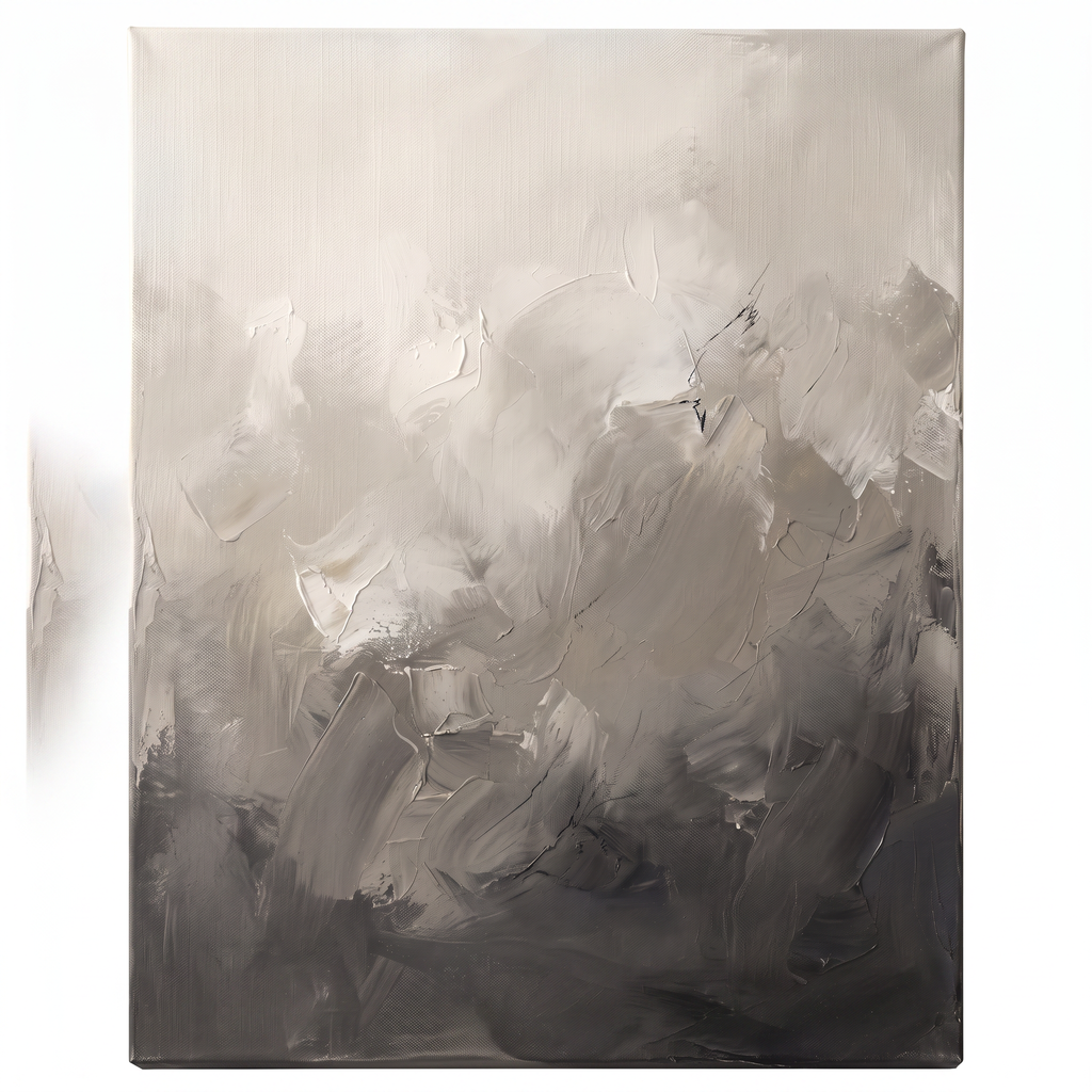 Greige Soft Gradients Abstract Canvas, Minimalist Neutral Wall Art, Serene Home Decor, Gift