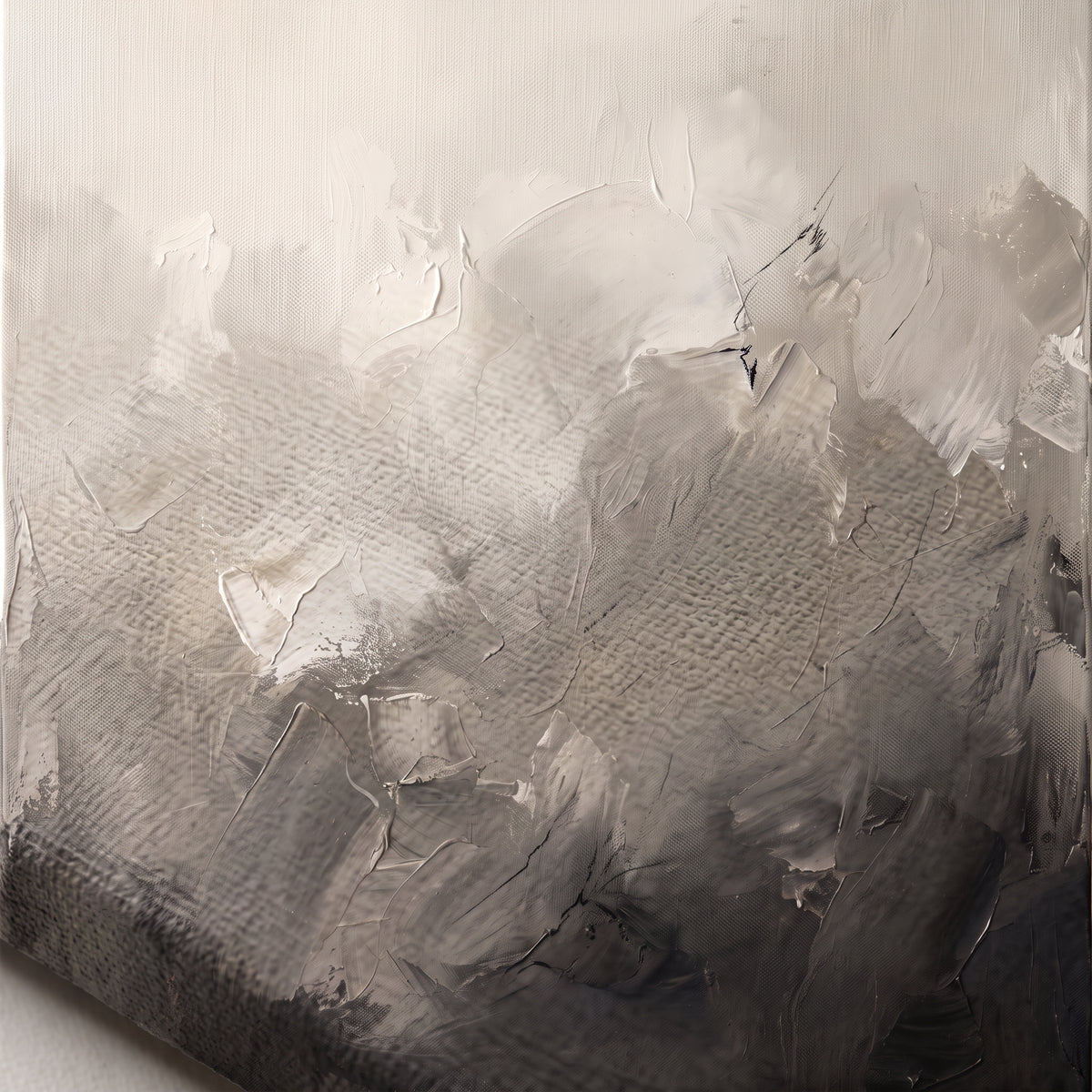 Greige Soft Gradients Abstract Canvas — abstract wall art, bedroom wall decor, alternate view 8 of the gallery-wrapped canvas canvas wall art | BloomWorld Art