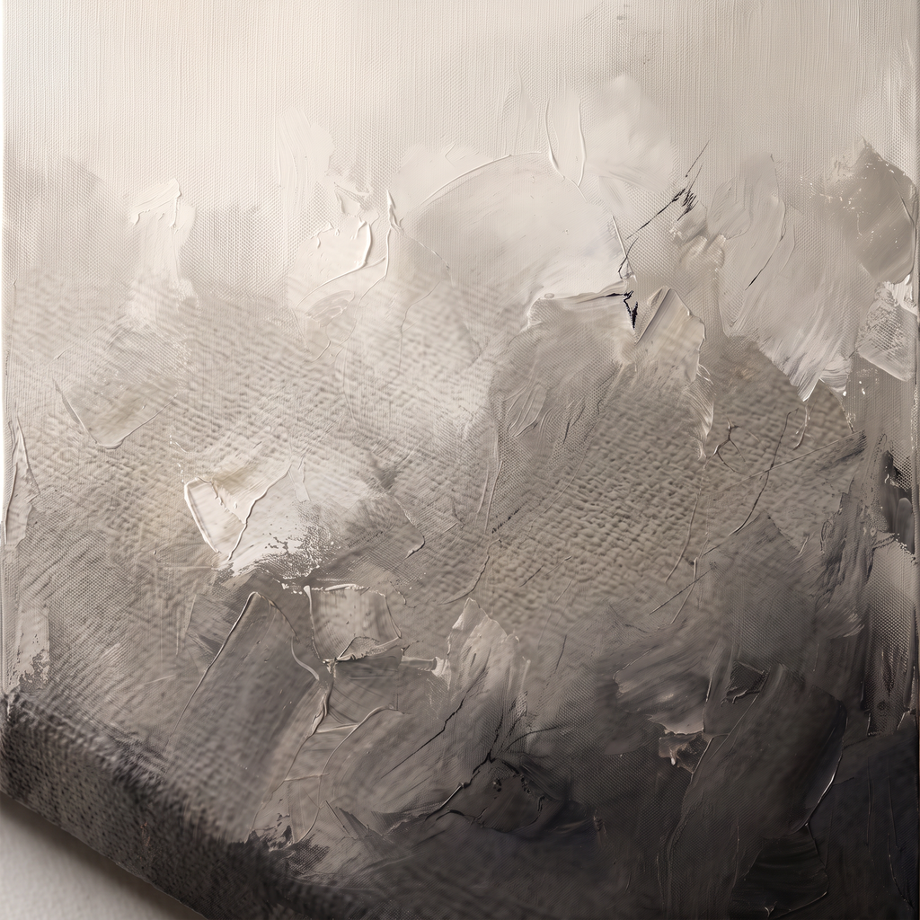 Greige Soft Gradients Abstract Canvas, Minimalist Neutral Wall Art, Serene Home Decor, Gift