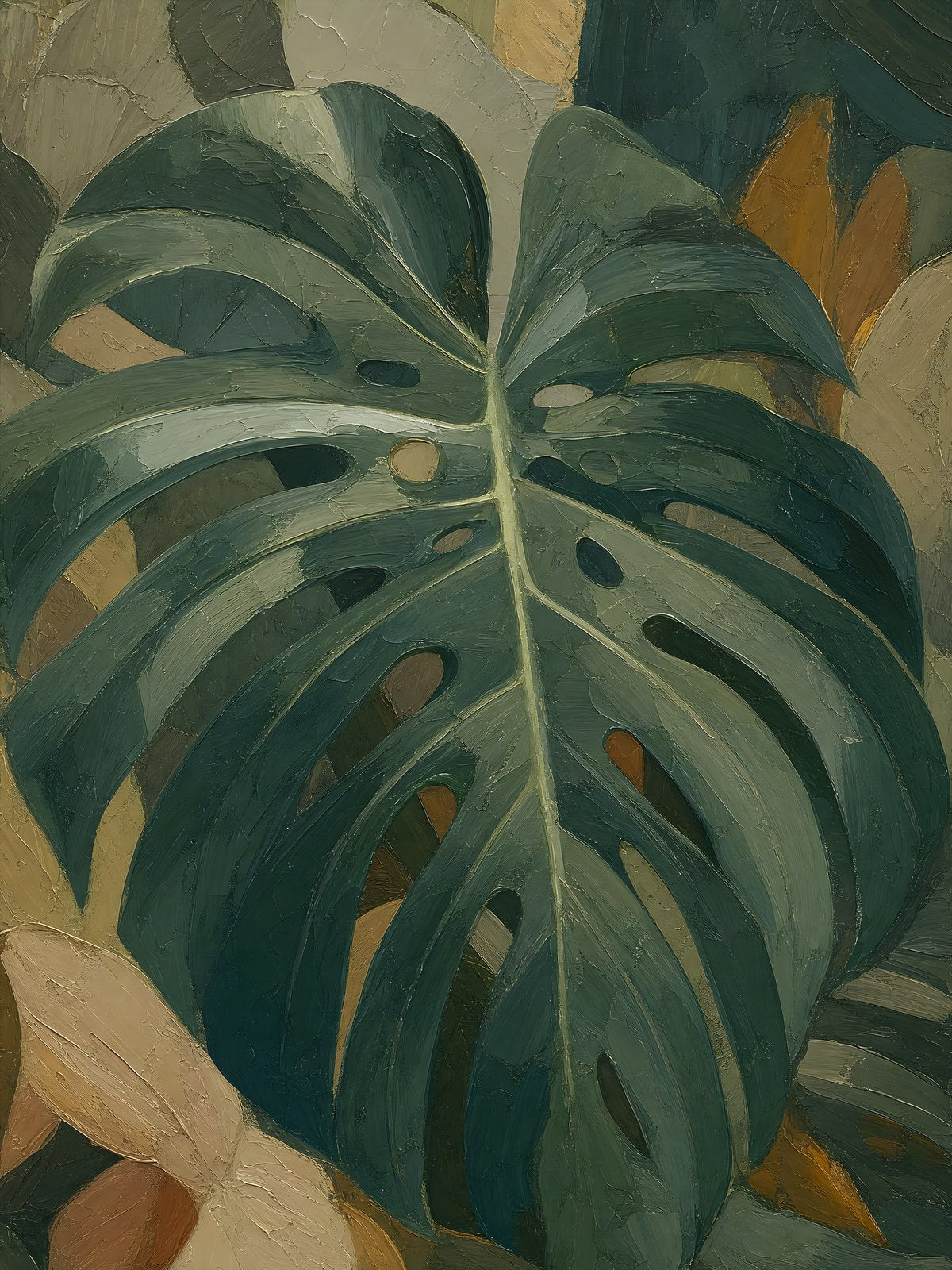 Monstera Leaf Printable Wall Art — digital download, digital wall art, printable wall art digital download preview (tropical botanical) | BloomWorld Art