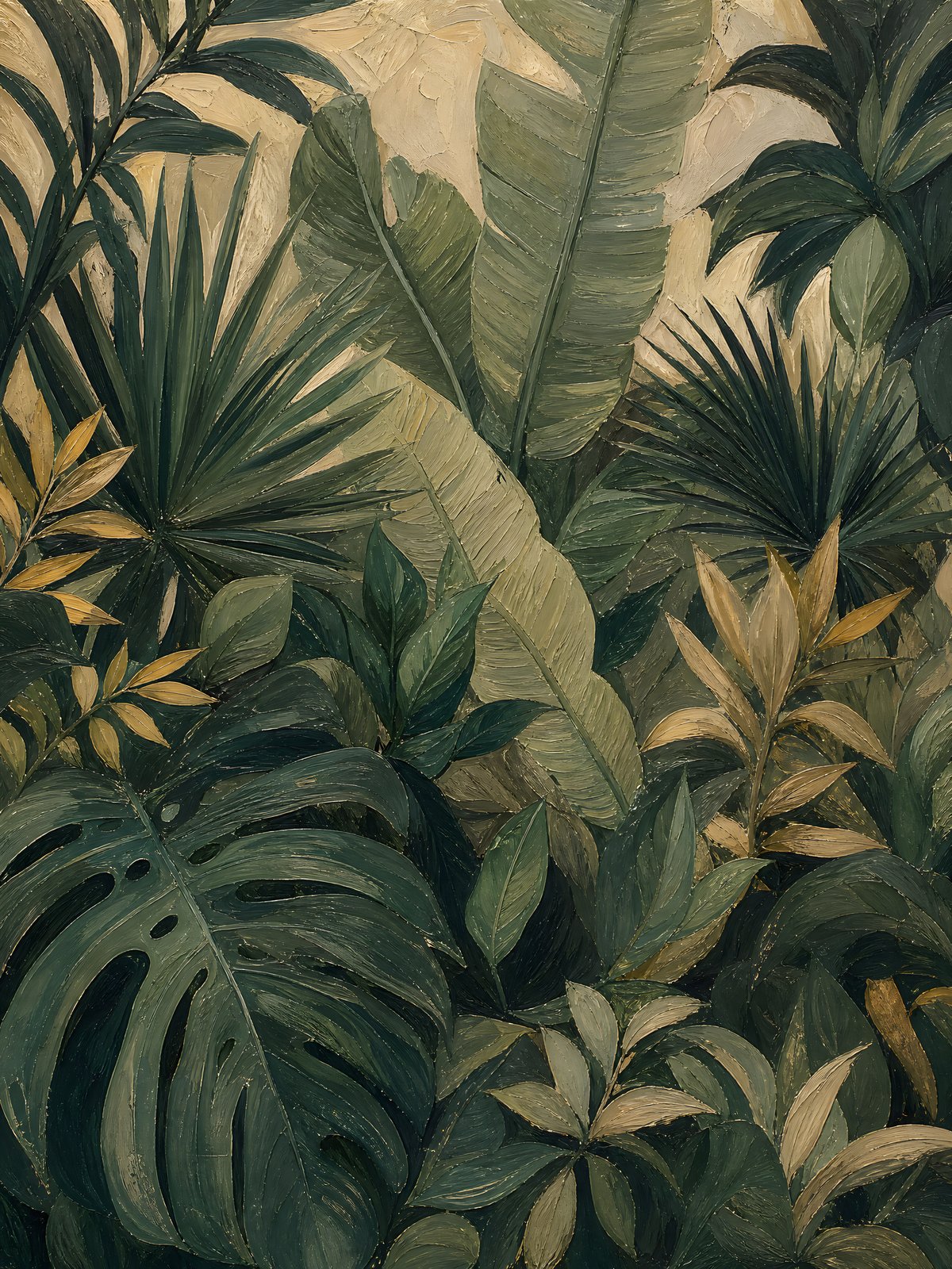 Tropical Jungle Layer Printable Wall Art — digital download, digital wall art, printable wall art digital download preview (tropical botanical) | BloomWorld Art