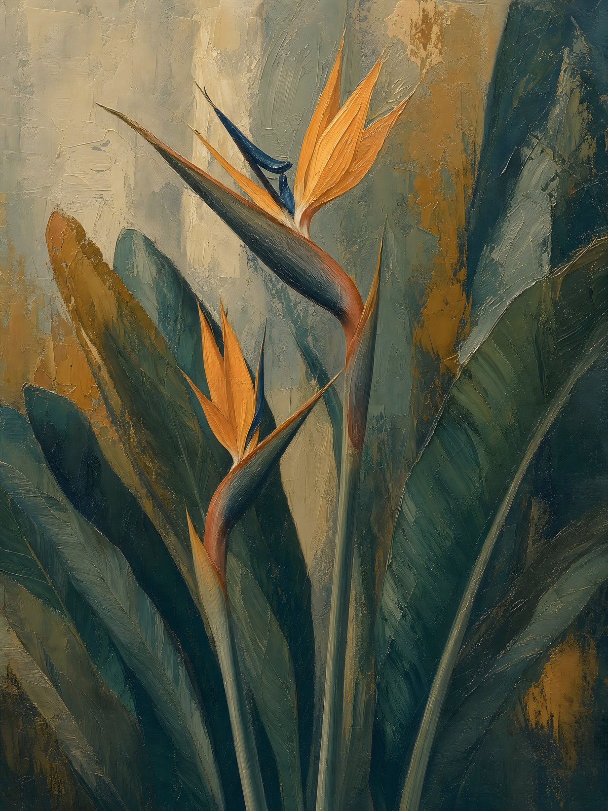 Bird of Paradise Printable Wall Art — digital download, digital wall art, printable wall art digital download preview (tropical botanical) | BloomWorld Art