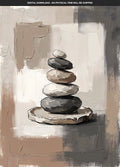 Earth Tone Zen Printable Wall Art, Digital Download, Instant Download, Large Print