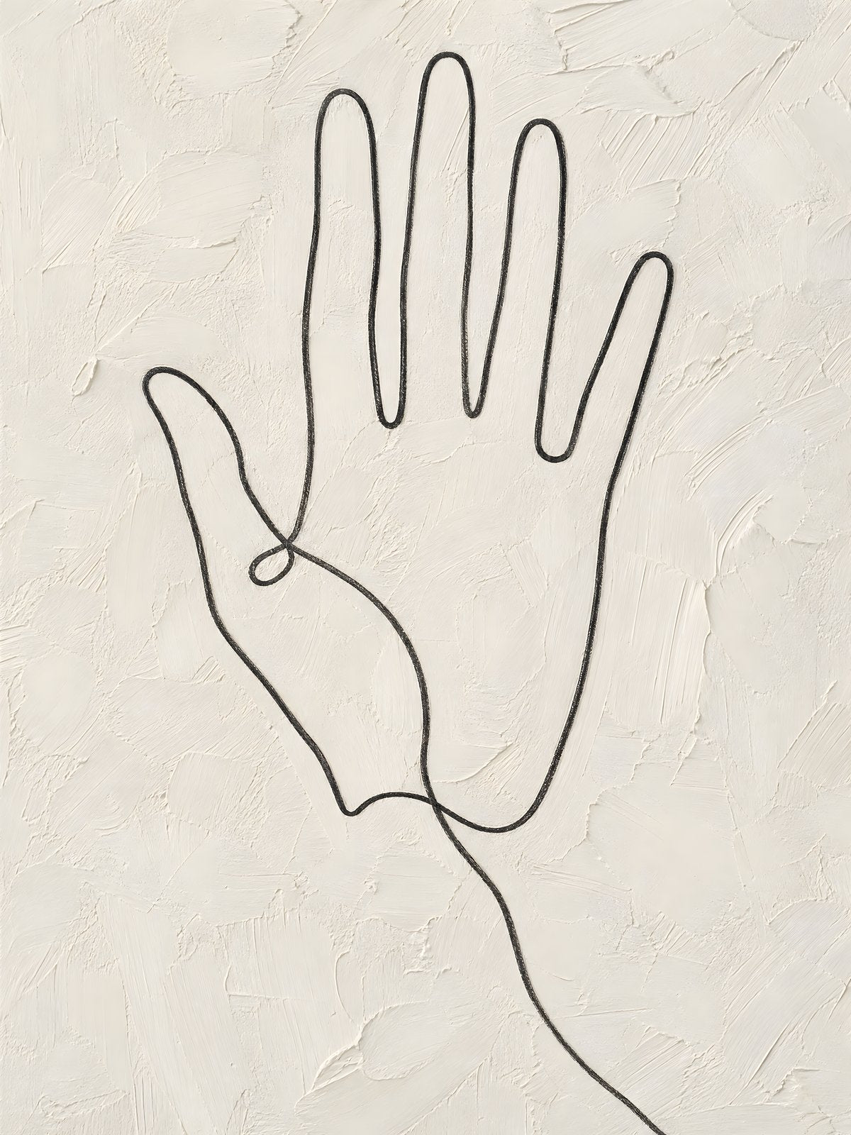 Hand Gesture Line Art Printable Wall Art — digital download, digital wall art, printable wall art digital download preview (minimalist line art) | BloomWorld Ar
