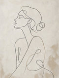 Half Figure Line Art Printable Wall Art — digital download, digital wall art, printable wall art digital download preview (minimalist line art) | BloomWorld Art