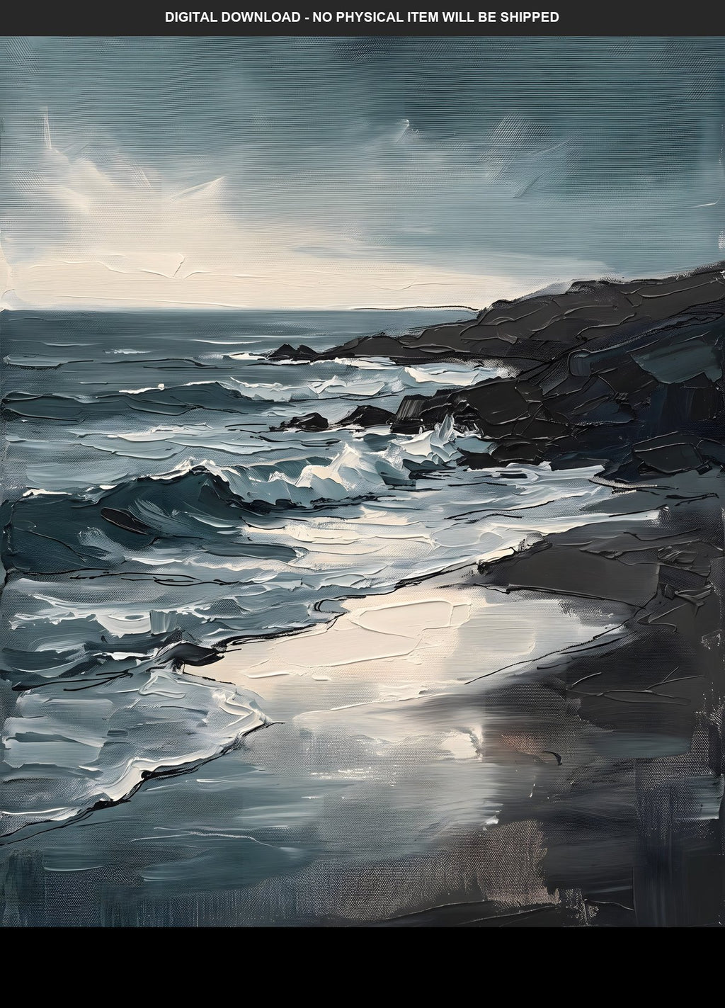 Shoreline at Dusk Printable Wall Art, Digital Download, Instant Download, Large Print