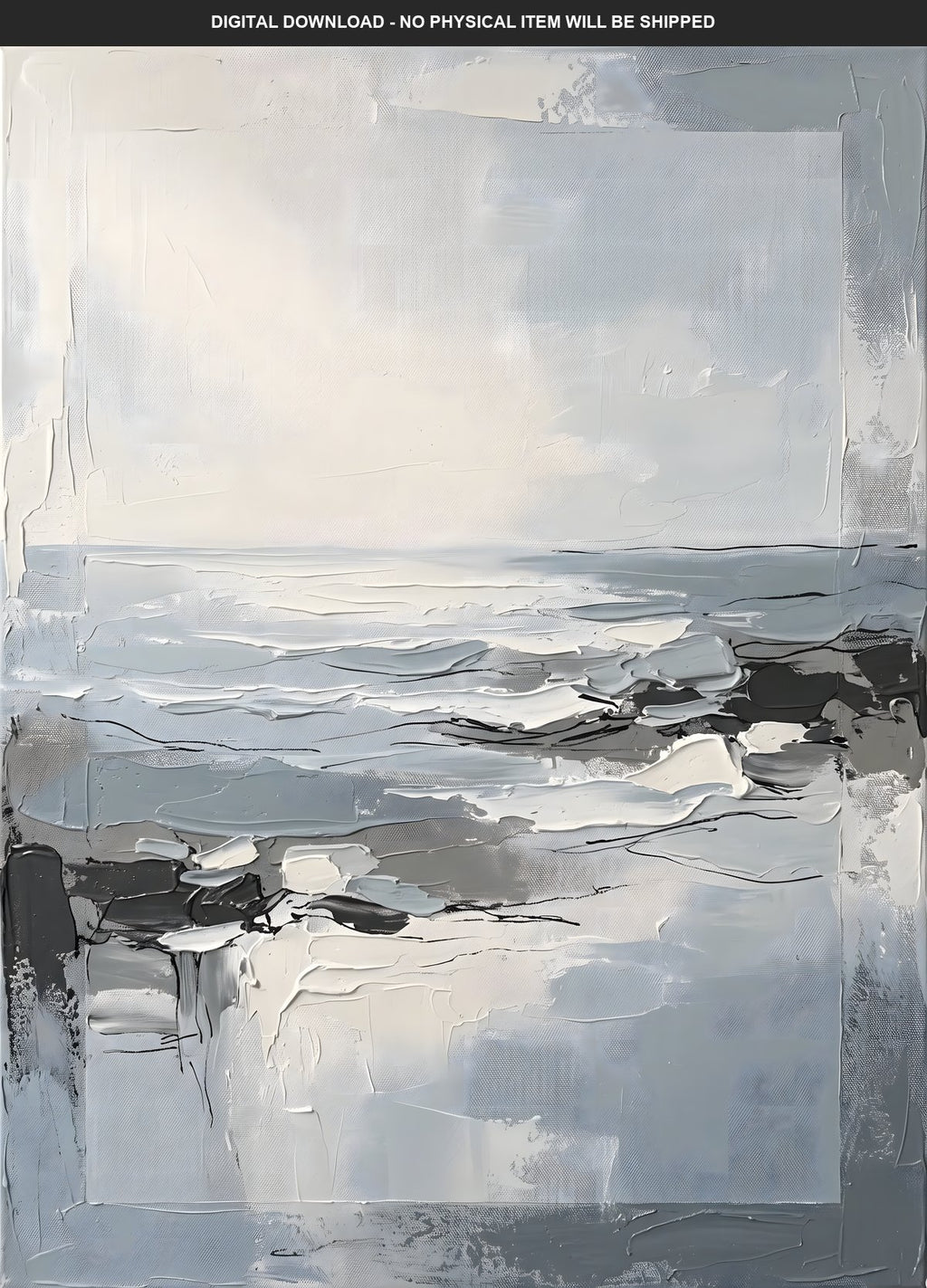 Abstract Sea Layers Printable Wall Art, Digital Download, Instant Download, Large Print