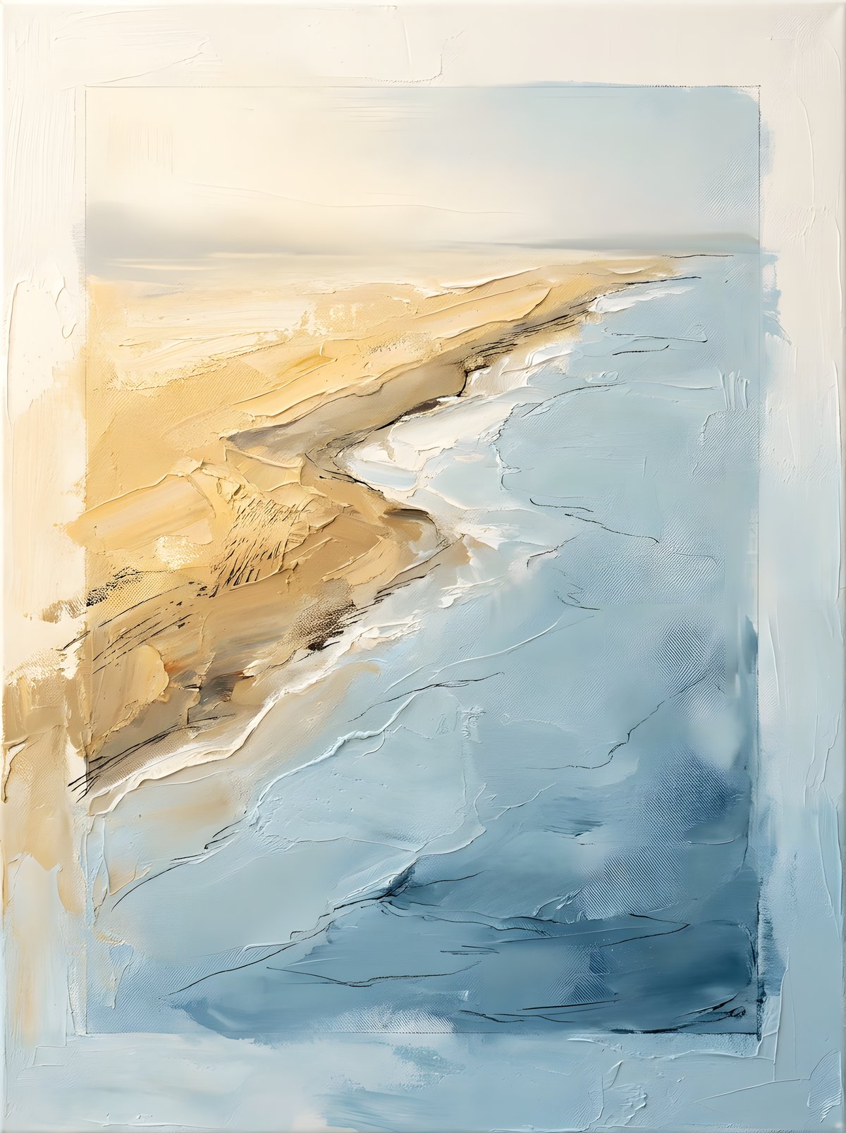 Sunlit Shoreline Printable Wall Art — digital download, digital wall art, printable wall art digital download preview (coastal seascape) | BloomWorld Art