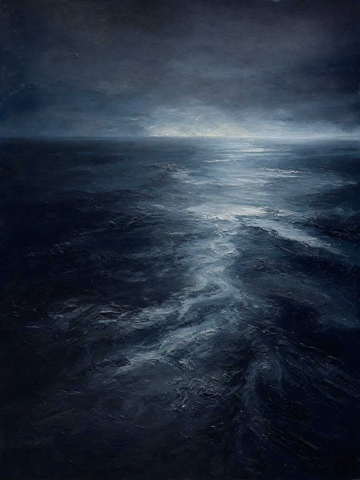 Dark Ocean Current Printable Wall Art — digital download, digital wall art, printable wall art digital download preview (coastal seascape) | BloomWorld Art