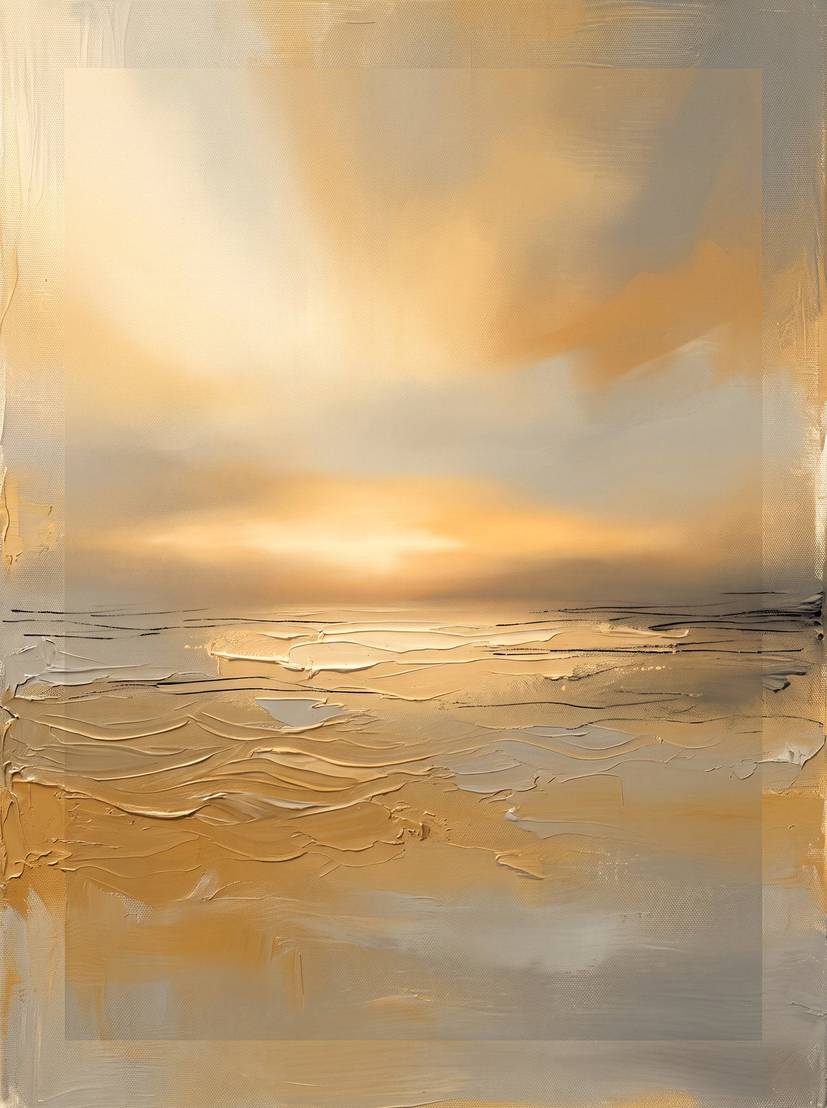 Golden Hour Horizon Printable Wall Art — digital download, digital wall art, printable wall art digital download preview (sunset coastal) | BloomWorld Art